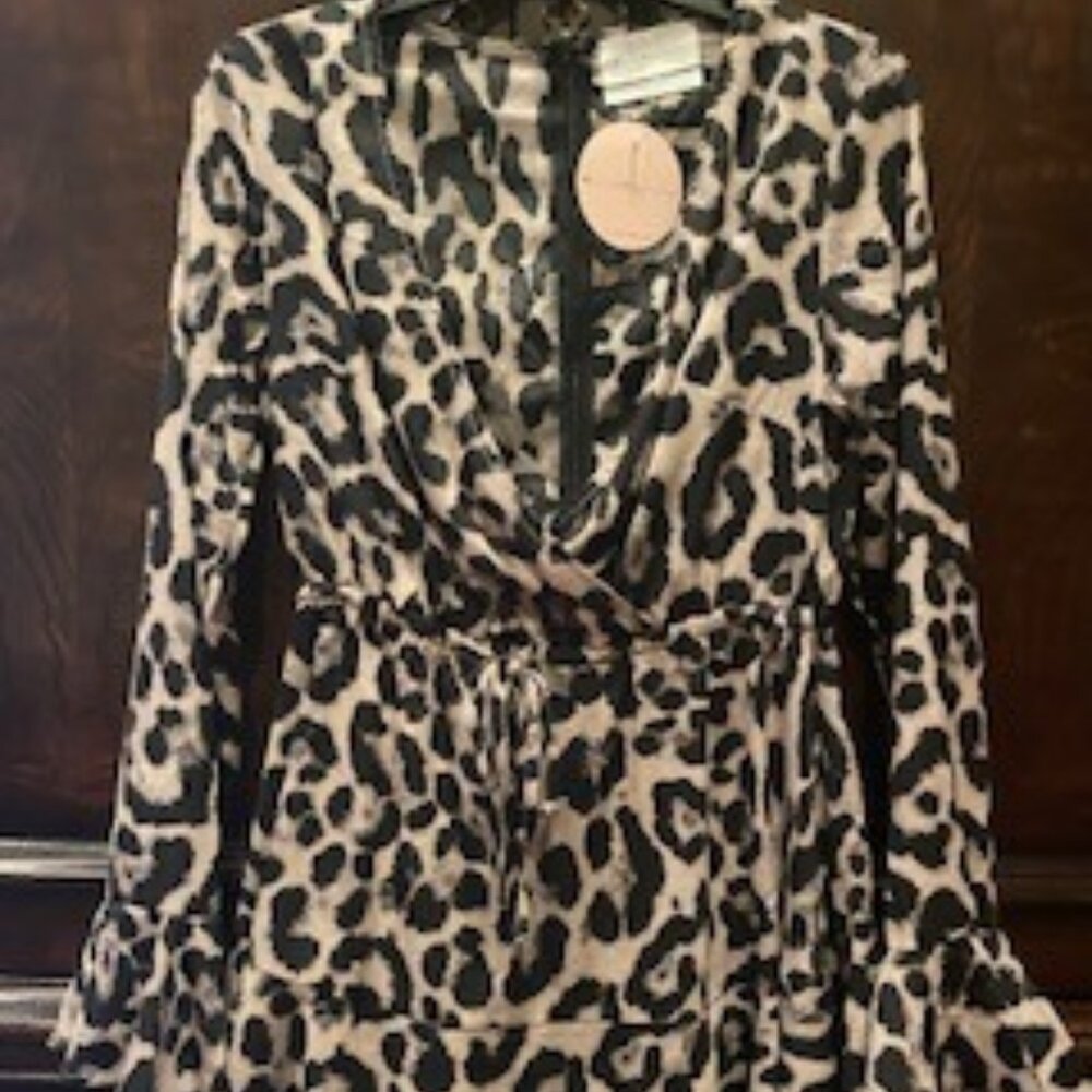 STYLEKEEPERS Leopard Print Mini Dress - Size Small (New With Tags)